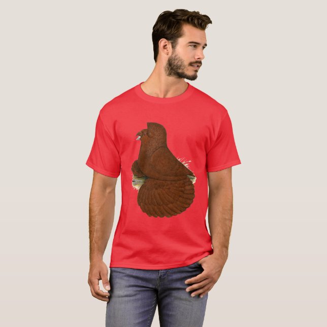 Camiseta Trumpeter Pigeon Red (Anverso completo)