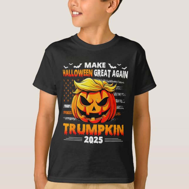 Camiseta Trumpkin 2025 Usa Make Halloween Great Again Funny (Anverso)