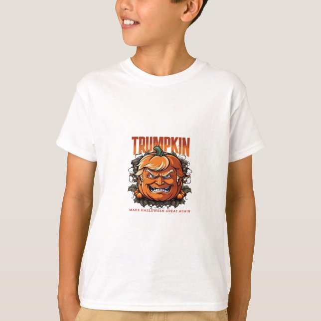 Camiseta Trumpkin de Halloween vuelve a hacer grande a Hall (Anverso)