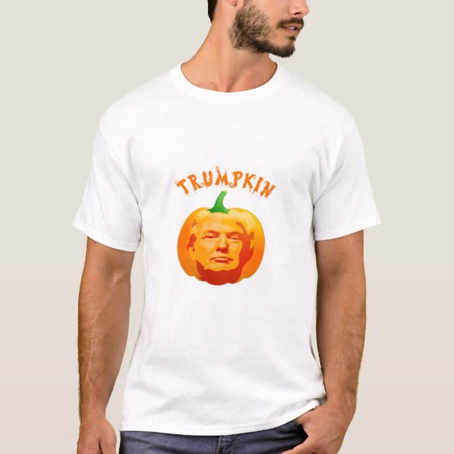 Camiseta Trumpkin Funny Halloween - Spooky Parody Edition (Anverso)