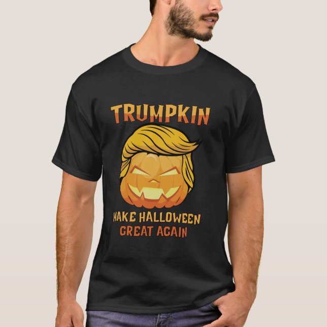 Camiseta Trumpkin Trump Jack O Lantern hace que Halloween s (Anverso)