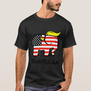 Camiseta Trumplican Gracioso Trump Bandera Republicana Esta