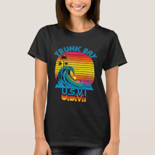 Camiseta Trunk Bay USVI Retro Throwback Surf & Beach Souven