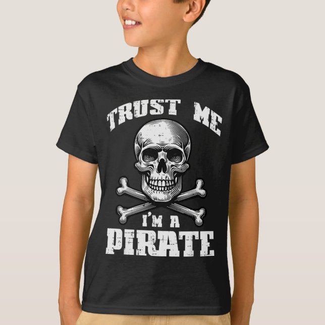 Camiseta Trust Me Im A Rate Skull Crossbones Funny Men Wome (Anverso)