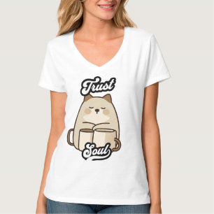 Camiseta Trust Soul – Gato Kawaii y Tazas Zen