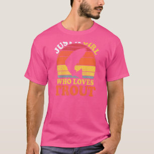 Camiseta Trut Fish Vintage Un Chica que ama la trucha