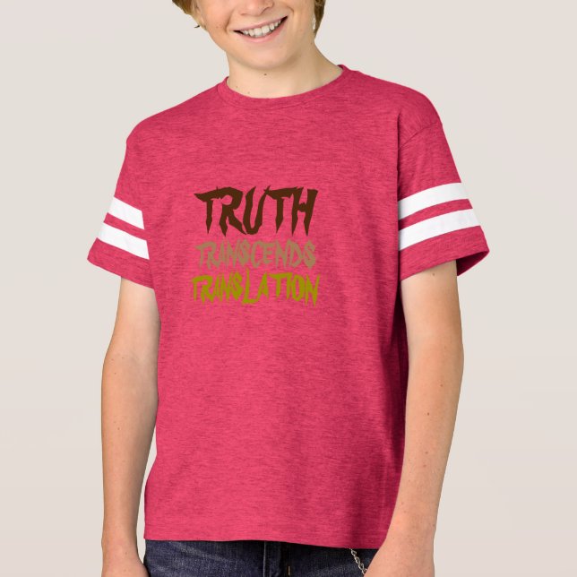 CAMISETA TRUTH TRANSCENDS KIDS GOLD HALF SLEEVE (Anverso)