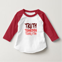 TRUTH TRANSCENDS RED TODDLER RAGLAN