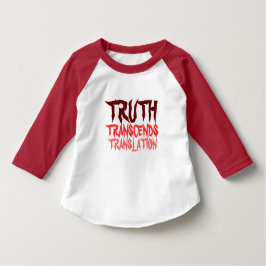 CAMISETA TRUTH TRANSCENDS RED TODDLER RAGLAN