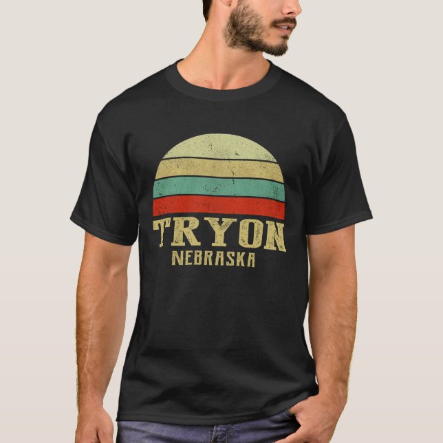 Camiseta TRYON NEBRASKA Vintage Retro Sunset (Anverso)