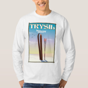 Camiseta Trysil Noruega , cartel de viaje de esquí de Norue