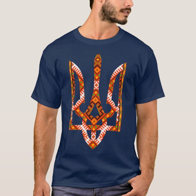 Camiseta Tryzub Prima para el bordado ucraniano (Anverso)