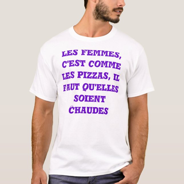 CAMISETA TS LAS MUJERES PIZAS CALIENTES (Anverso)