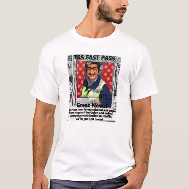 Camiseta TSA ayunan paso… El tanteo de la mosca libera (Anverso)