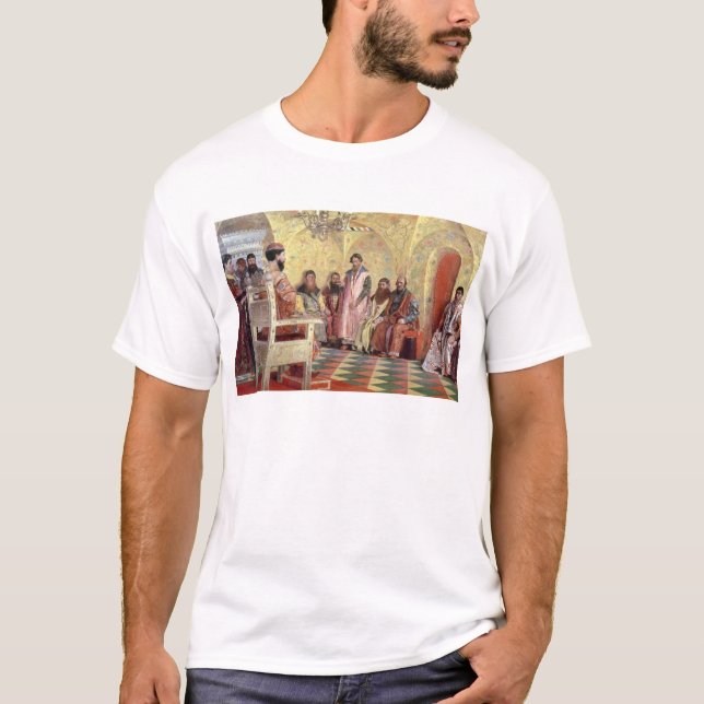 Camiseta Tsar Mikhail Fyodorovich con los boyardos (Anverso)