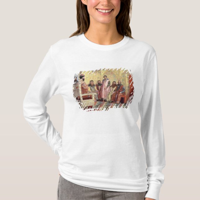Camiseta Tsar Mikhail Fyodorovich con los boyardos (Anverso)