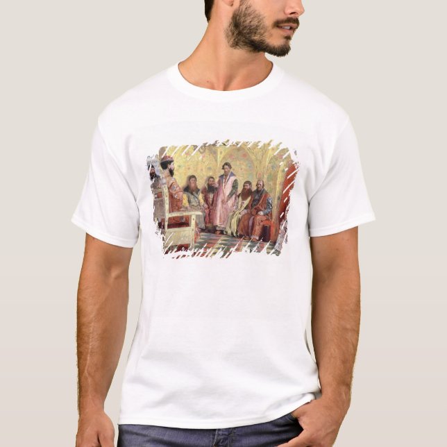 Camiseta Tsar Mikhail Fyodorovich con los boyardos (Anverso)