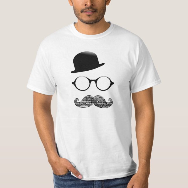 Camiseta Tshirt Blanco Sombrero Catalejo Bigote (Anverso)