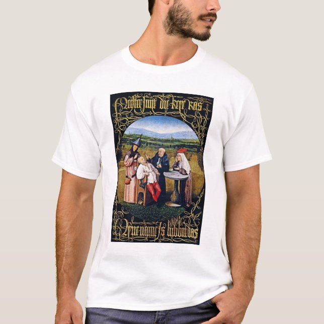 Camiseta TShirt: Bosch - Extrayendo la piedra de la locura (Anverso)
