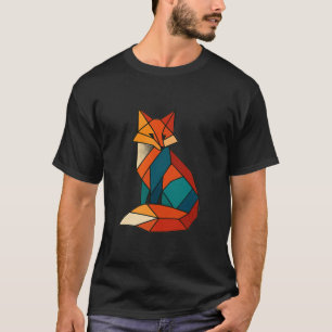 Camiseta Tshirt de tendencia de zorro geométrico