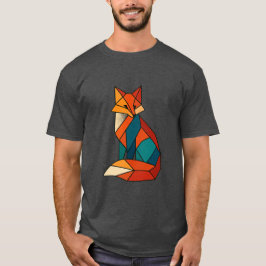 Camiseta Tshirt de tendencia de zorro geométrico
