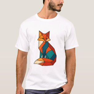 Camiseta Tshirt de tendencia de zorro geométrico
