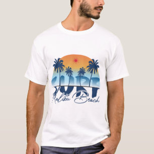 Camiseta Tshirt-Design-Surf-Malibu-Beach-