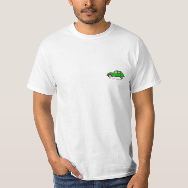 Camiseta Tshirt deudeuche verte (Anverso)
