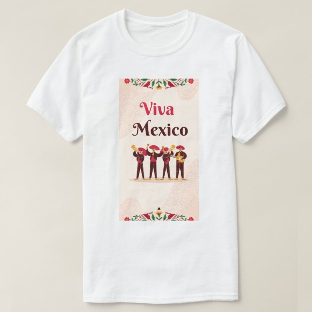 Camiseta Tshirt for men viva mexico  (Diseño del anverso)