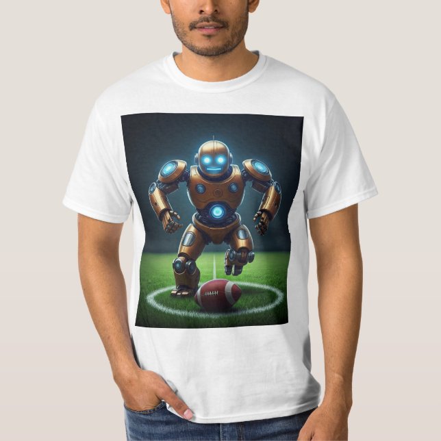 Camiseta Tshirt gráfico de fútbol de juego de robots (Anverso)