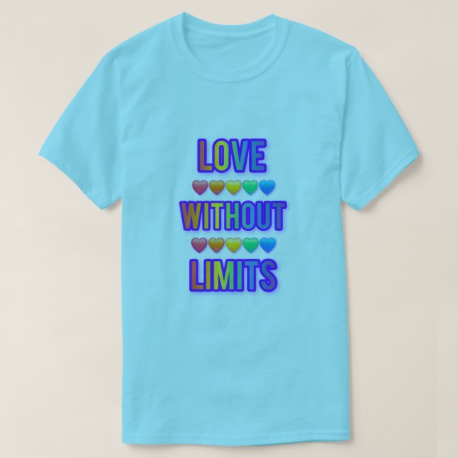 Camiseta Tshirt love ❤️ without limits. Valentines day 💕  (Diseño del anverso)