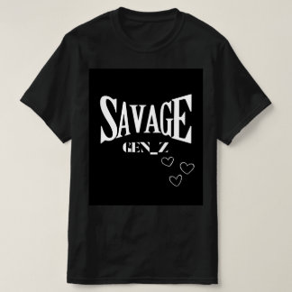 Camiseta tshirt negra salvaje para gen-z de media