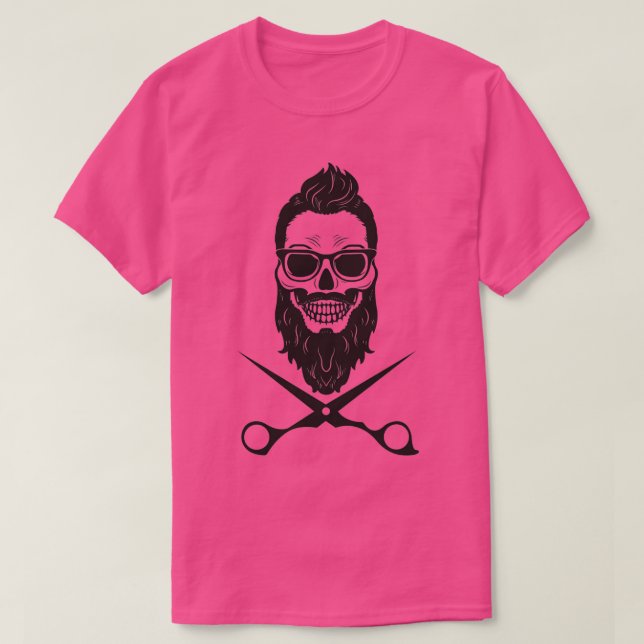 Camiseta Tshirt skull barber shop Classic TShirt (Diseño del anverso)