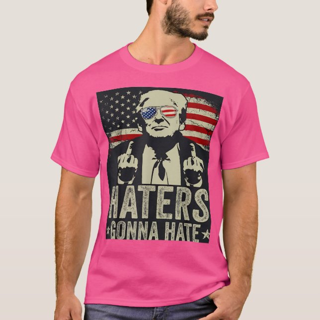 Camiseta Tshirt Trump Haters odiará (Anverso)