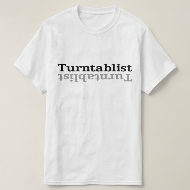 Camiseta ʇsılqɐʇuɹn⊥ de Turntablist (Diseño del anverso)