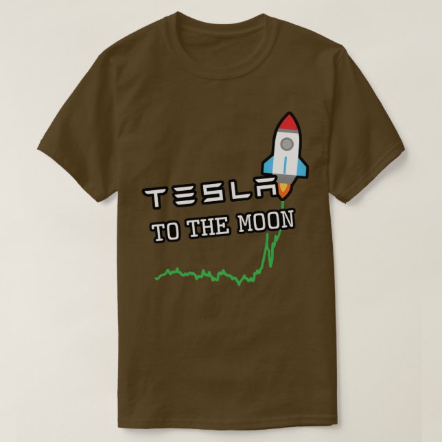 Camiseta TSLA a la luna blanca (Diseño del anverso)