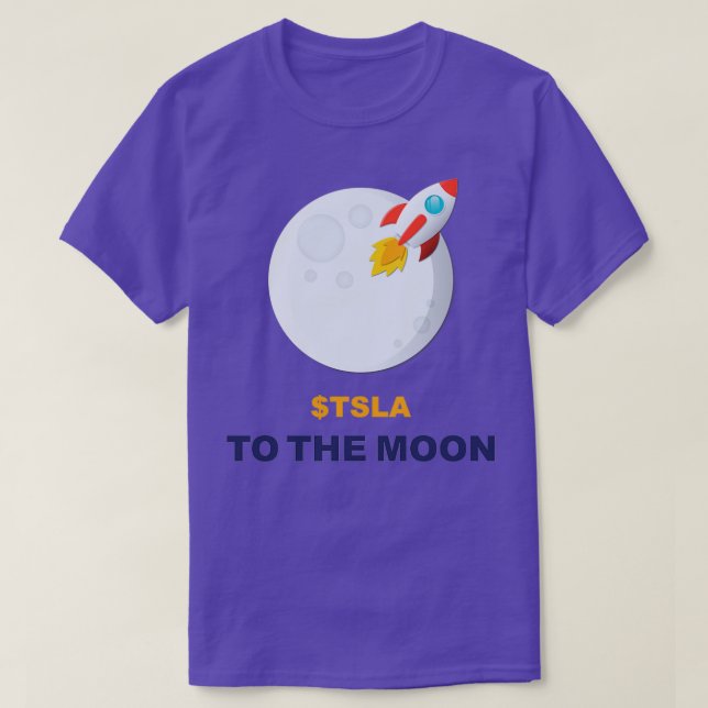 Camiseta TSLA Fly to the moon (Diseño del anverso)