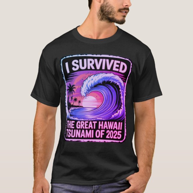 Camiseta Tsunami atestado - Campeón de vacaciones de Hawái (Anverso)