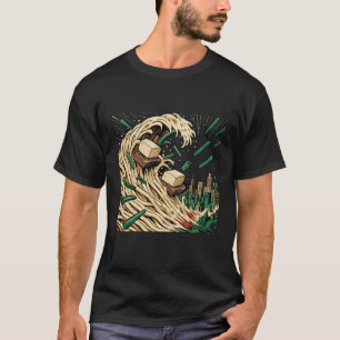 Camiseta Tsunami de fideos sobre arte pop de Tokio