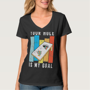 Camiseta Tu Agujero Es Mi Bolsa De Cornhole Estilo Retro Go