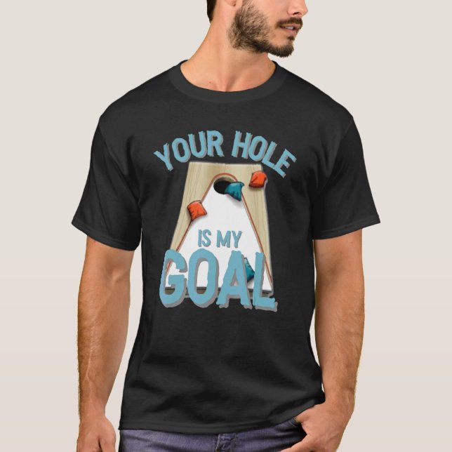 Camiseta Tu Agujero Es Mi Gol Cornhole Bean Bag Lover (Anverso)