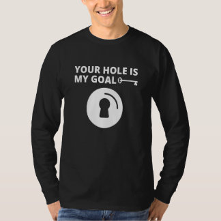 Camiseta Tu Agujero Es Mi Gol Hombres Hoyos Clave Matrimoni