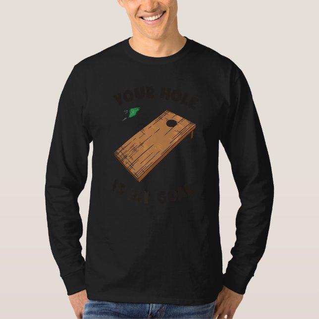 Camiseta Tu Agujero Es Mi Meta Cornhole (Anverso)