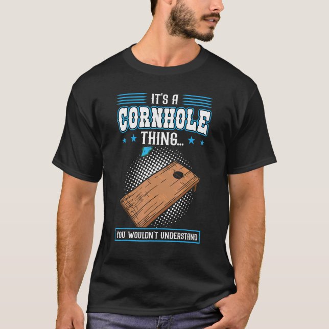 Camiseta Tu Agujero Es Mi Meta  Cornhole (Anverso)