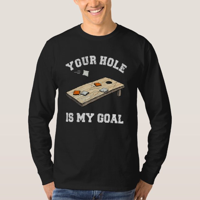 Camiseta Tu Agujero Es Mi Meta Cornhole  1 (Anverso)