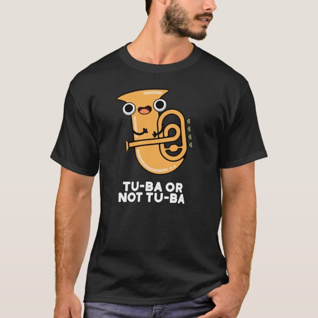 Camiseta Tu-ba O No Tu-ba Shakespeare Pun Dark BG (Anverso)