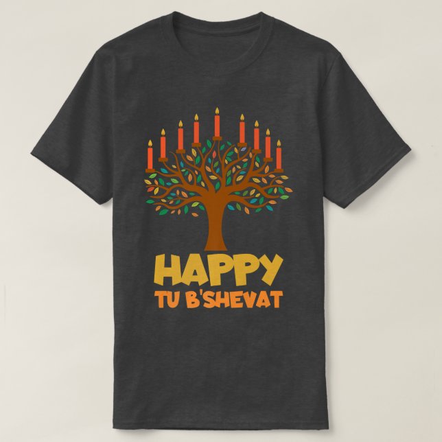 Camiseta Tu BiShvat Feliz Tu B'Shevat (Diseño del anverso)