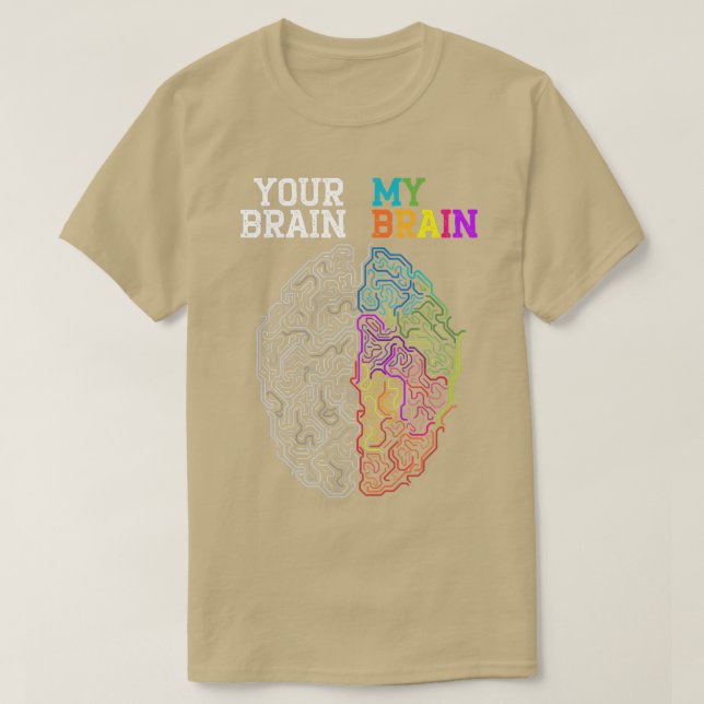 Camiseta Tu cerebro mi cerebro adopta la neurodiversidad TD (Diseño del anverso)