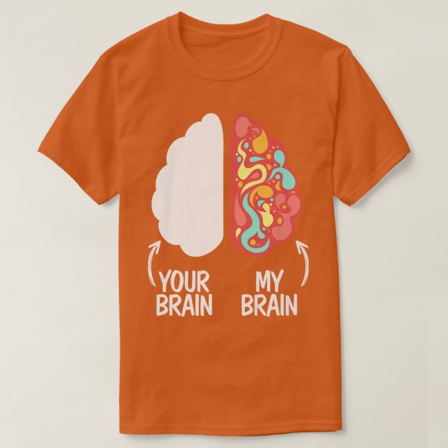 Camiseta Tu cerebro mi cerebro adopta la neurodiversidad TD (Diseño del anverso)