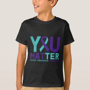 Camiseta Tú - Cinta de Conciencia del Teal Púrpura Prevenci